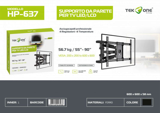 Supporto Da Parete Per Tv LED/LCD 55-90'' 56.7KG