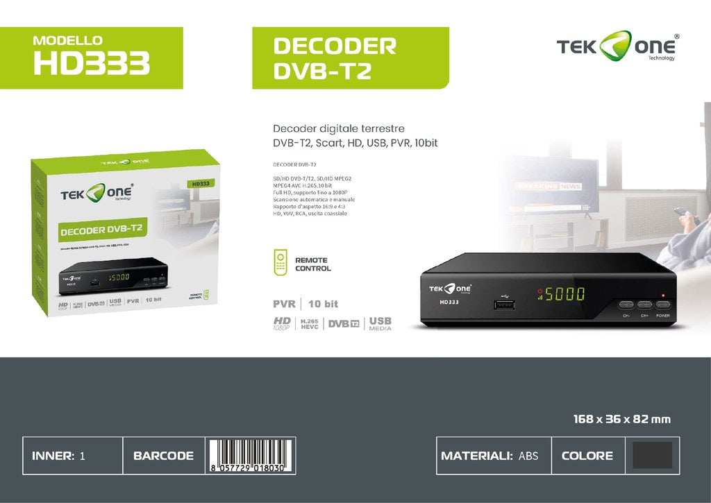 Decoder TVB-T2 H.265