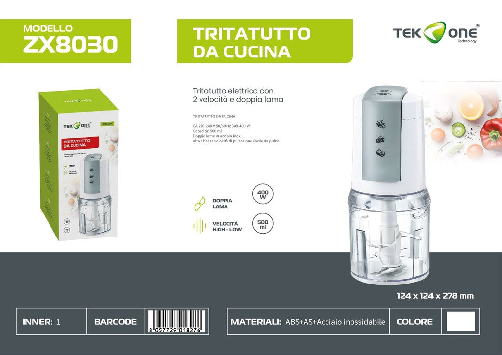 Tritatutto Da Cucina 500ML 220-240V 50-60Hz 400W