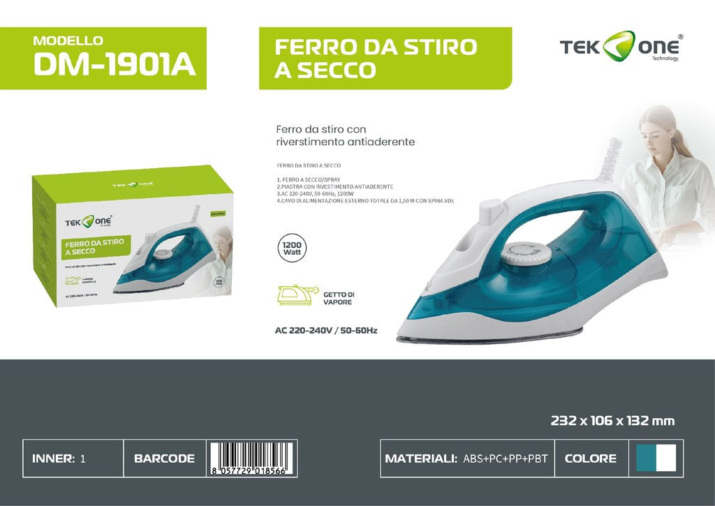 Ferro Da Stiro A Secco 1200W