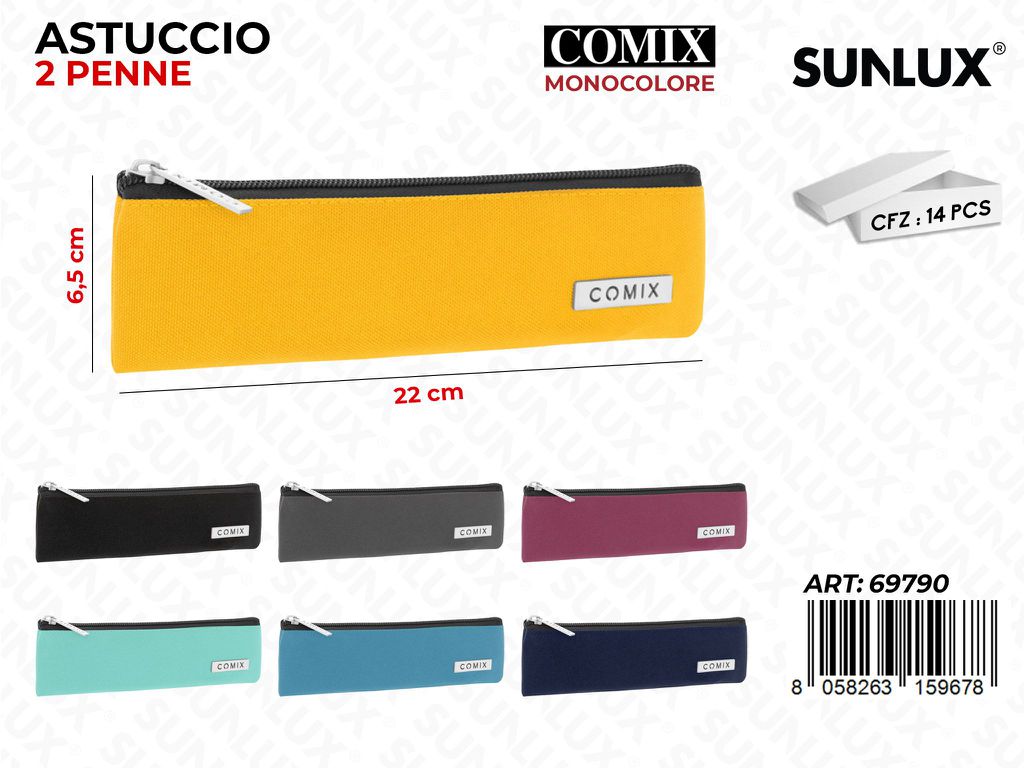 ASTUCCIO COMIX 2PENNE ASS. 22*6.5CM /PZ DA 14**