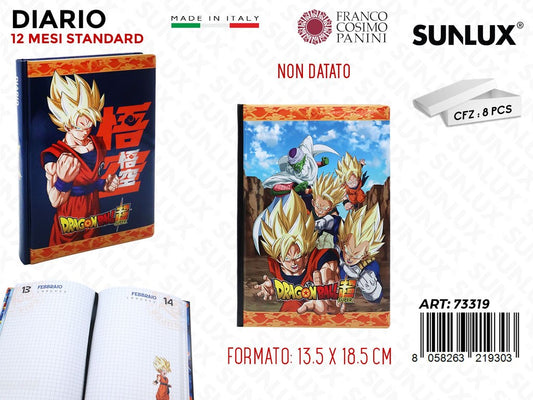 DIARIO STD DRAGONBALL 12MESI 13.5*18.5CM