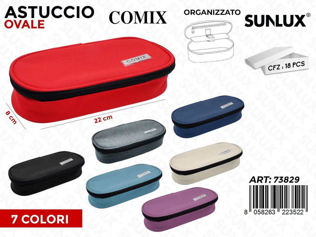 ASTUCCIO OVALE COMIX MONOCOL. ASS. 22*8CM