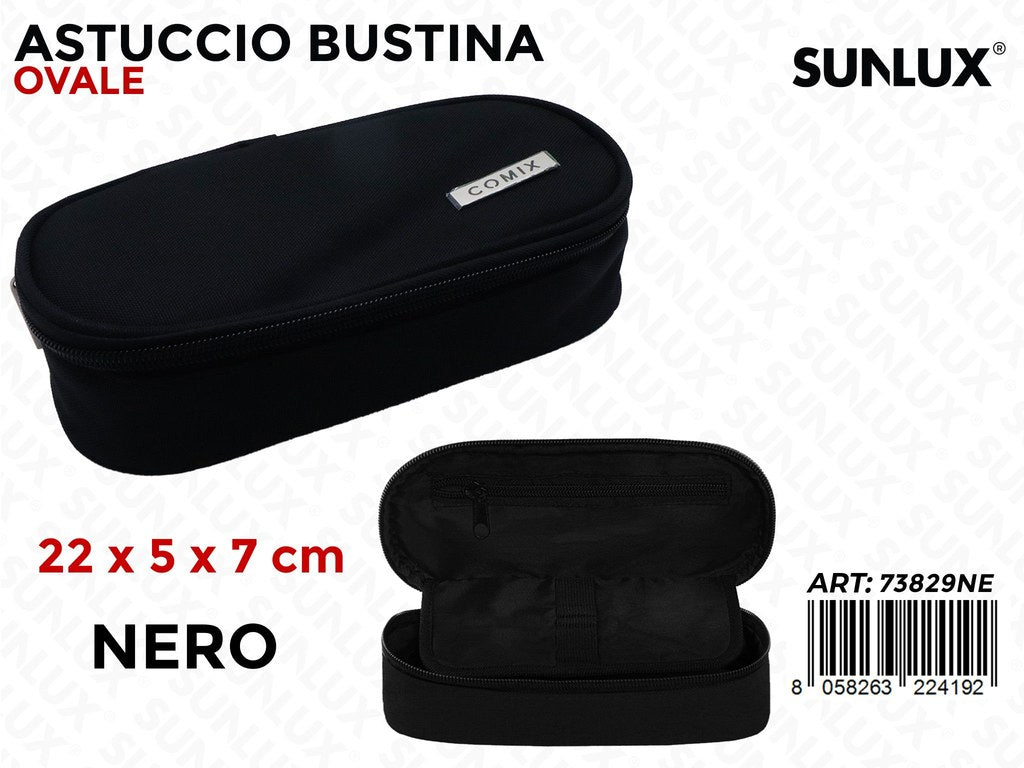 ASTUCCIO OVALE ORG. NERO COMIX 22*5*7CM