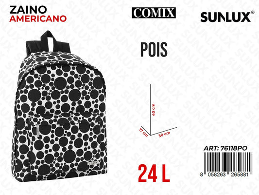 COMIX ZAINO AMERICANO ALLOVER POIS 30*40*17CM