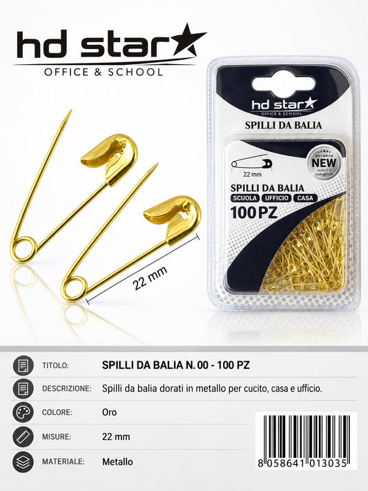 01303 Spilli Da Balia N.00 100Pz Ct 240