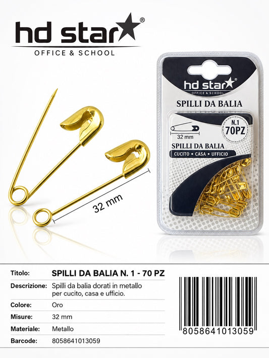 01305 Spilli Da Balia N.1 70Pz Ct 240