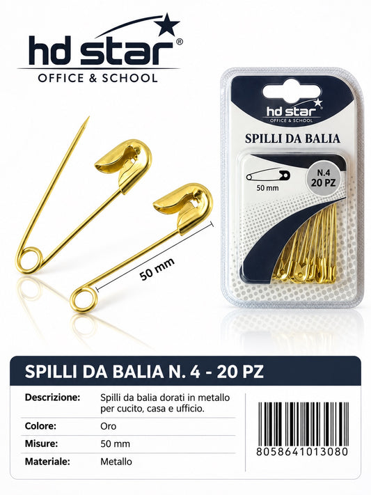 01308 Spilli Da Balia N.4 20Pz Ct 240