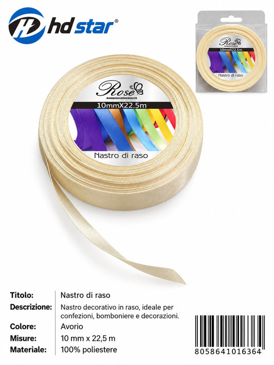 01636 Nastro Di Raso 10Mm*22.5M 10Mm*22.5M 08#