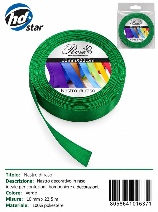 01637 Nastro Di Raso 10Mm*22.5M 10Mm*22.5M 19#