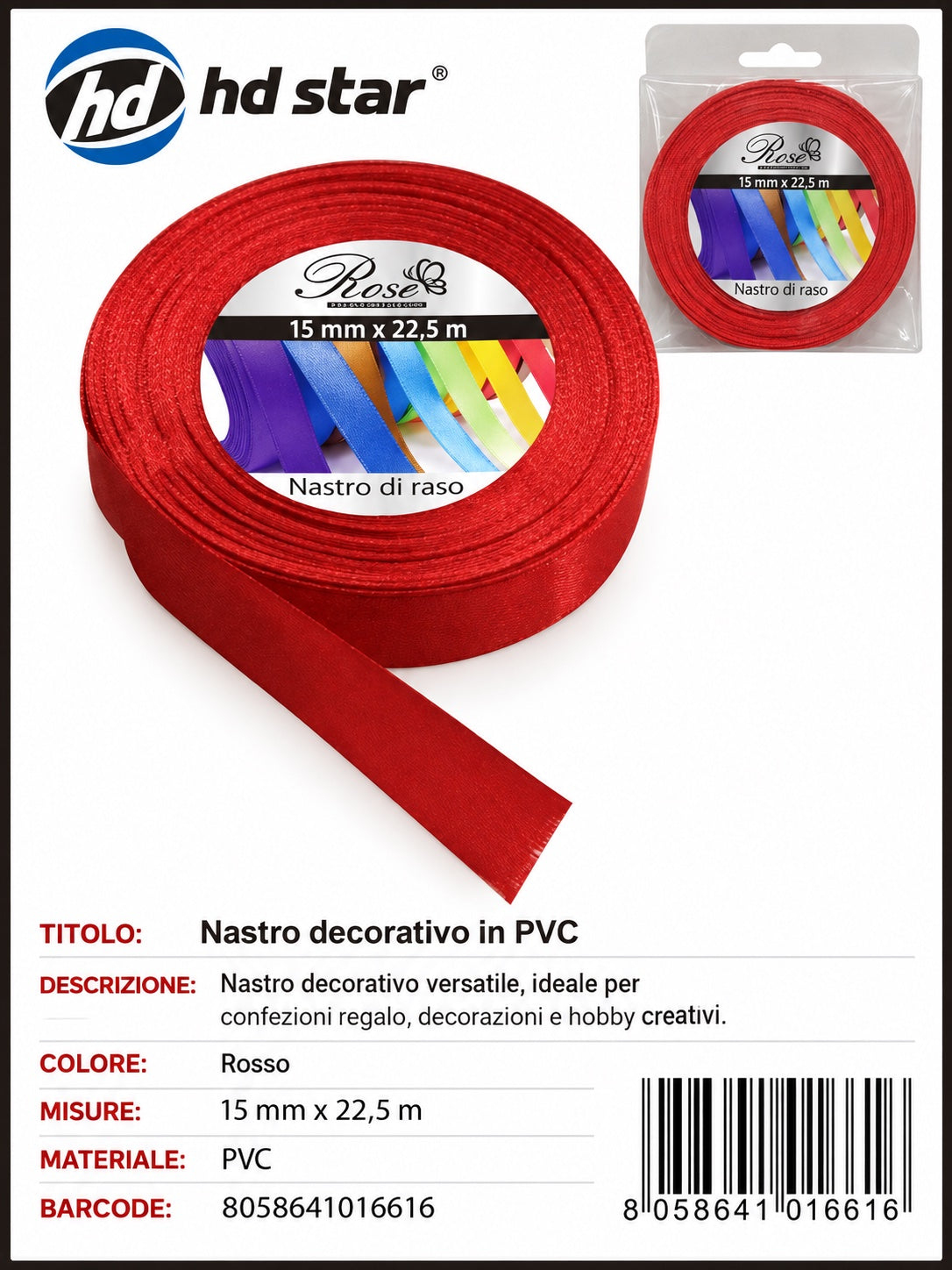 01661 Nastro Di Raso 15Mm*22.5M 15Mm*22.5M 26#