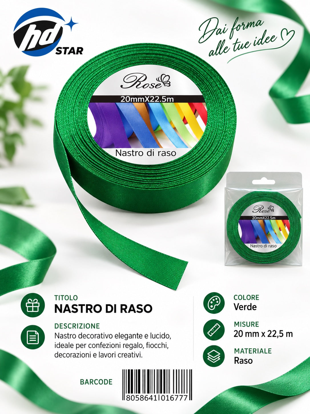 01677 Nastro Di Raso 20Mm*22.5M 20Mm*22.5M 04#