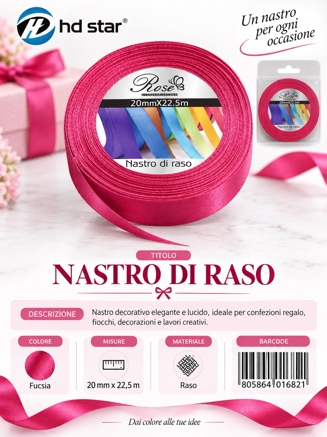 01682 Nastro Di Raso 20Mm*22.5M 20Mm*22.5M 04#