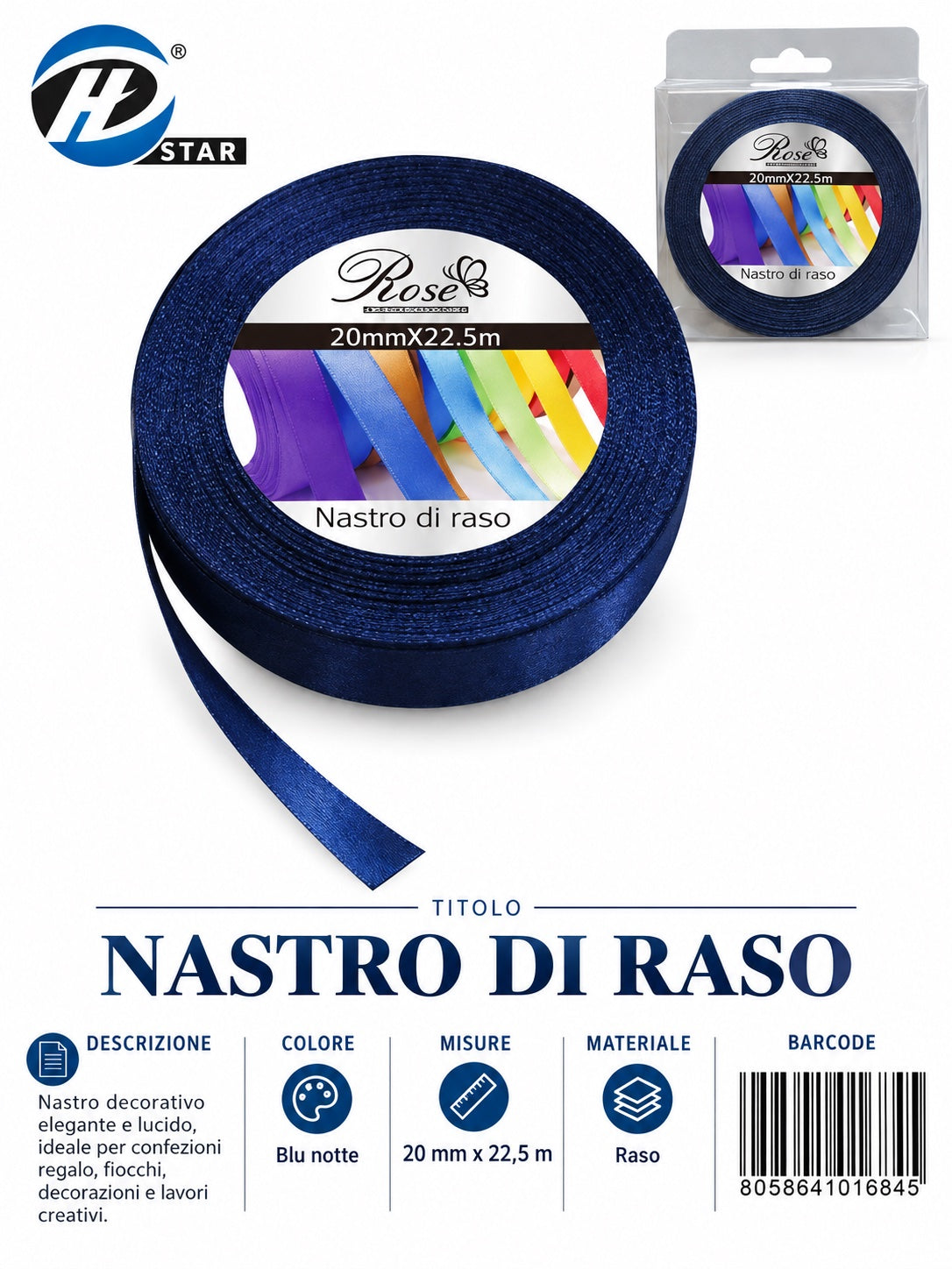 01684 Nastro Di Raso 20Mm*22.5M 20Mm*22.5M 04#