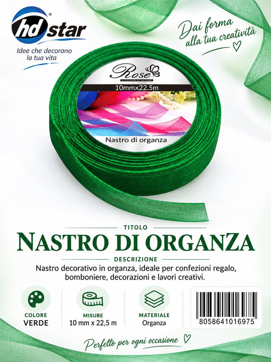 01697 Nastro Di Organza 10Mm*22.5M 10Mm*22.5M 19#