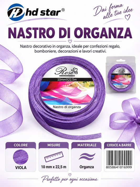 01699 Nastro Di Organza 10Mm*22.5M 10Mm*22.5M 21#