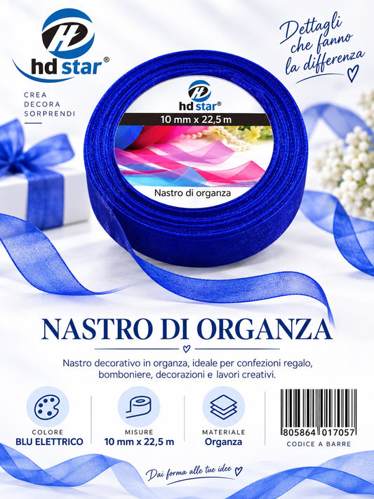 01705 Nastro Di Organza 10Mm*22.5M 10Mm*22.5M 40#