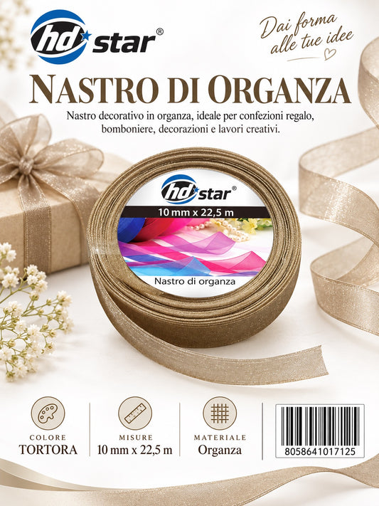 01712 Nastro Di Organza 10Mm*22.5M 10Mm*22.5M 186#