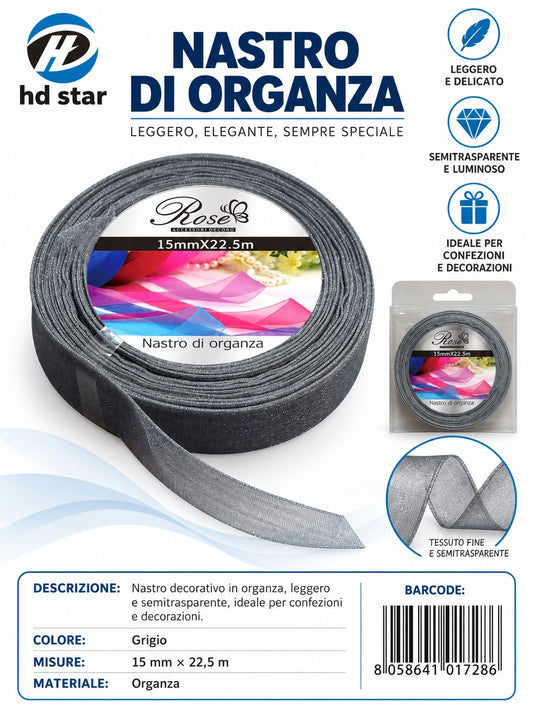 01728 Nastro Di Organza 15Mm*22.5M 15Mm*22.5M 59#