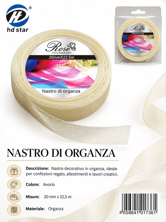 01736 Nastro Di Organza 20Mm*22.5M 20Mm*22.5M 08#