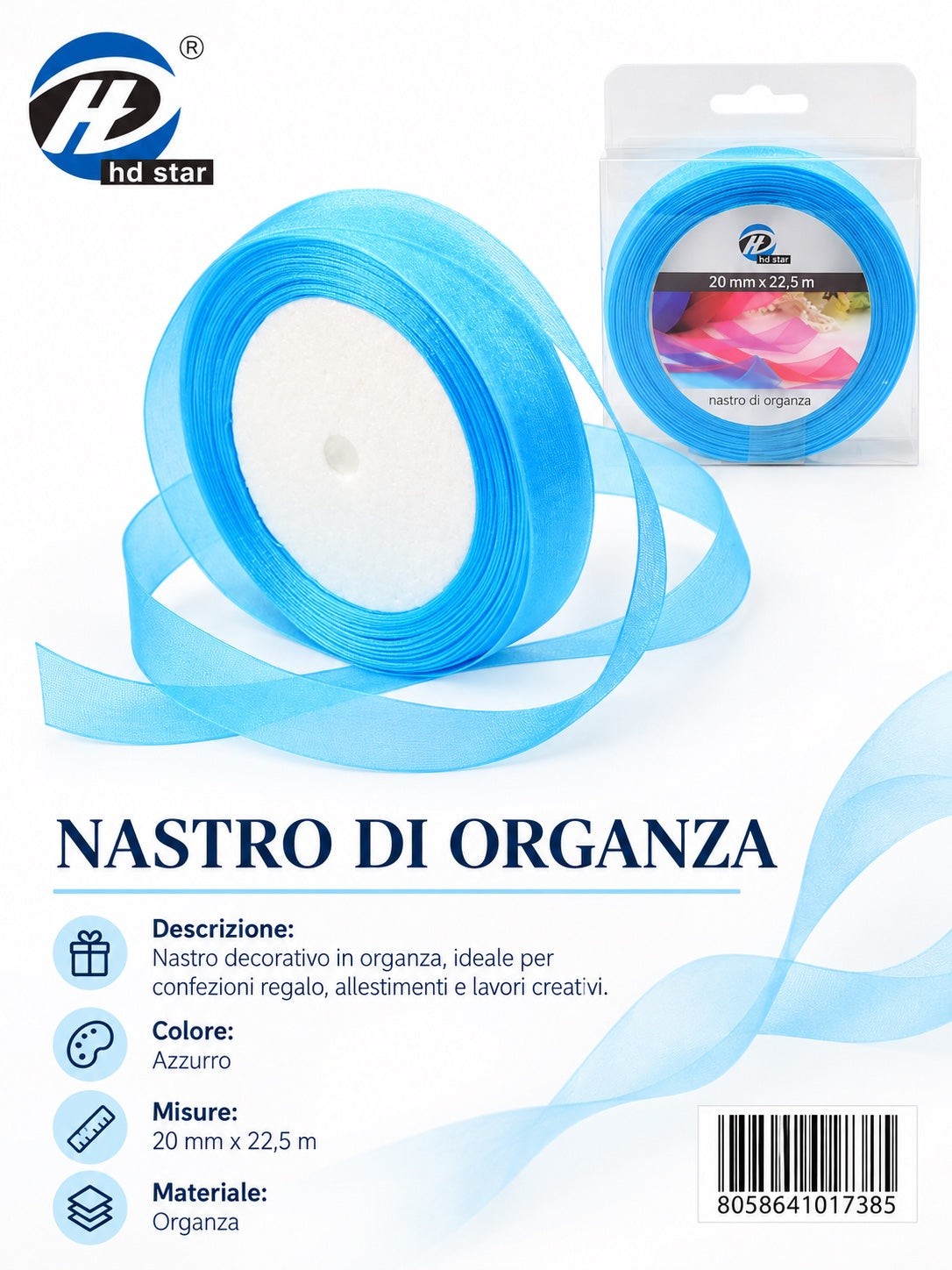 01738 Nastro Di Organza 20Mm*22.5M 20Mm*22.5M 20#