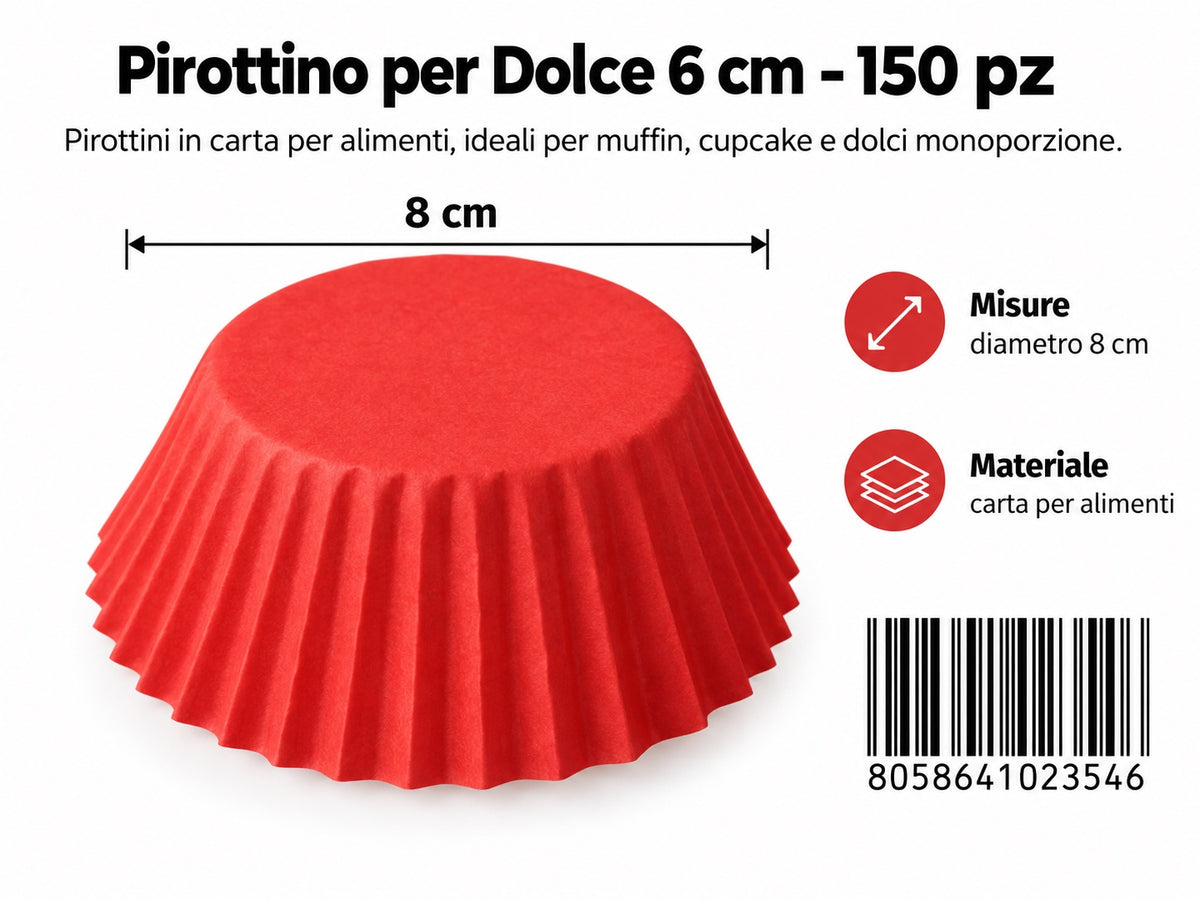 02354 Pirottino Per Dolce 8Cm 100Pzct 144