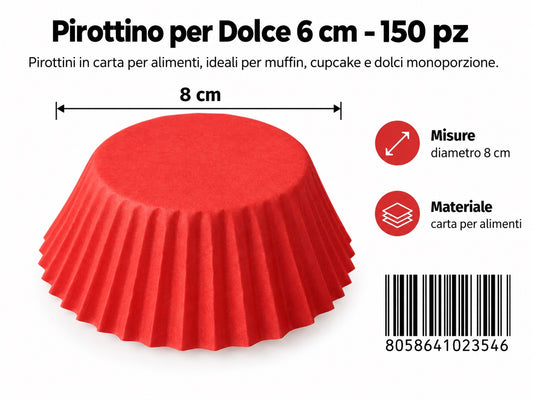 02354 Pirottino Per Dolce 8Cm 100Pzct 144