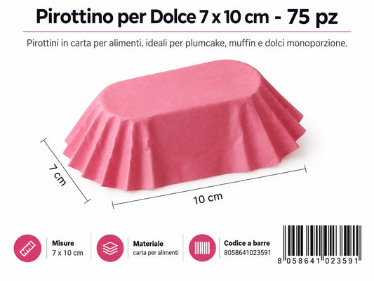 02359 Pirottino Per Dolce 7*10Cm 75Pzct 144