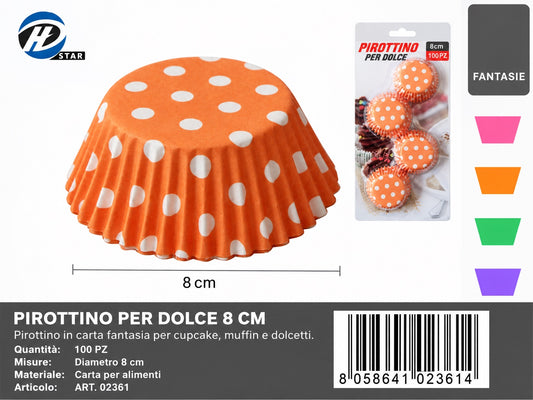 02361 Pirottino Per Dolce 8Cm 100Pzct 144