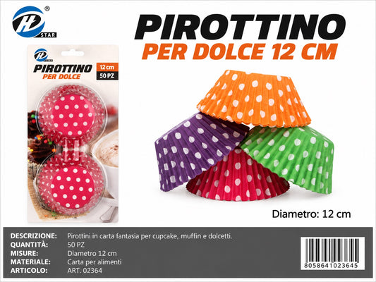 02364 Pirottino Per Dolce 12Cm 50Pzct 144