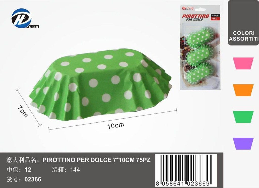 02366 Pirottino Per Dolce 7*10Cm 75Pzct 144