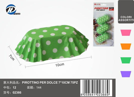 02366 Pirottino Per Dolce 7*10Cm 75Pzct 144