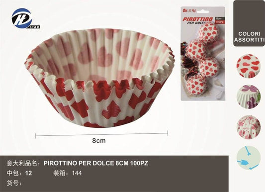 02368 Pirottino Per Dolce 8Cm 100Pzct 144