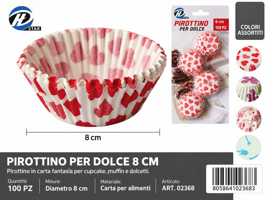 02368 Pirottino Per Dolce 8Cm 100Pzct 144