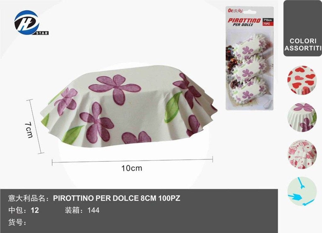 02373 Pirottino Per Dolce 7*10Cm 75Pzct 144
