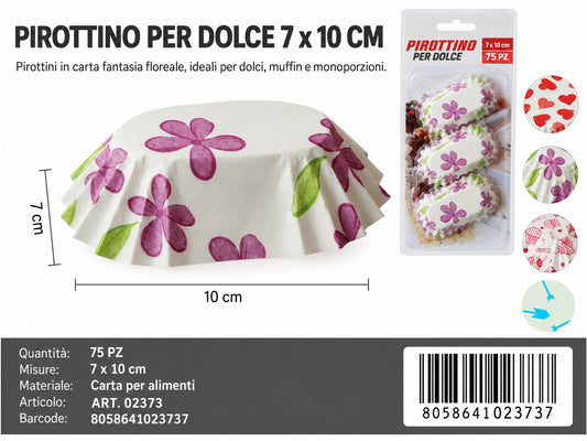02373 Pirottino Per Dolce 7*10Cm 75Pzct 144