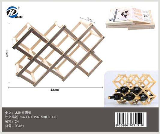 03151 Scaffale Portabottiglie 42.5*32*12Cm Ct 36