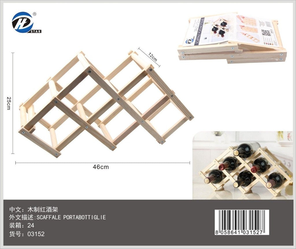 03152 Scaffale Portabottiglie 46*25*12Cm Ct 24