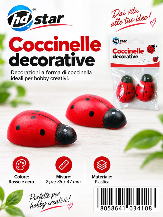 03410 Coccinelle Decorative 2Pz 35*47Mm Ct 480