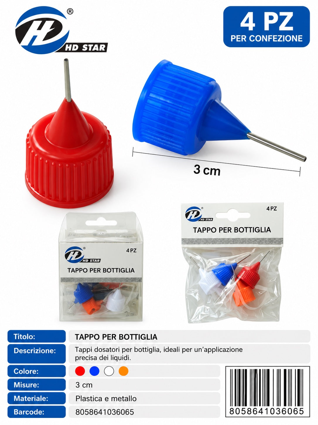 Tappo Per Bottiglia 4Pz Ct 576