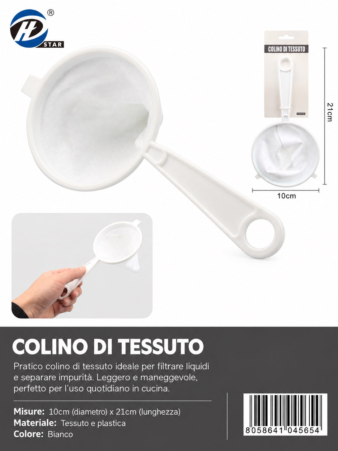 04565 Colino Di Tessuto 10Cm