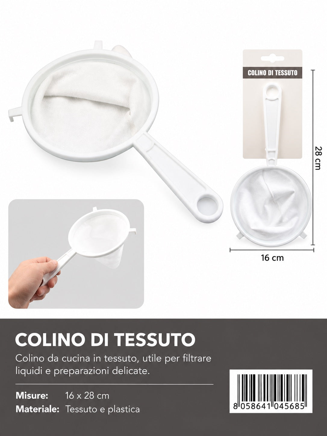 04568 Colino Di Tessuto 16Cm