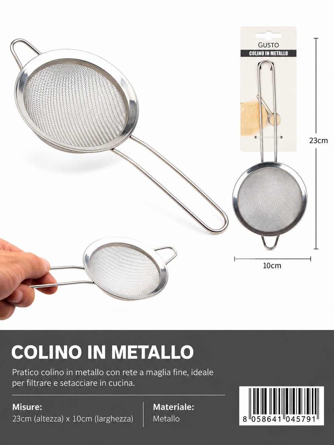 04579 Colino In Metallo 10Cm