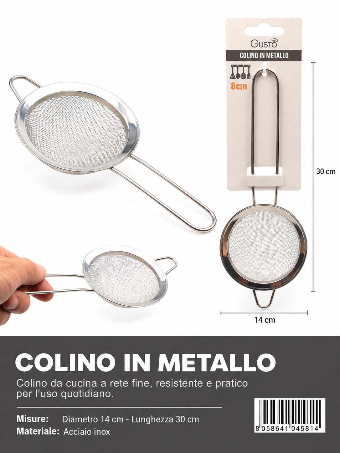 04581 Colino In Metallo 14Cm