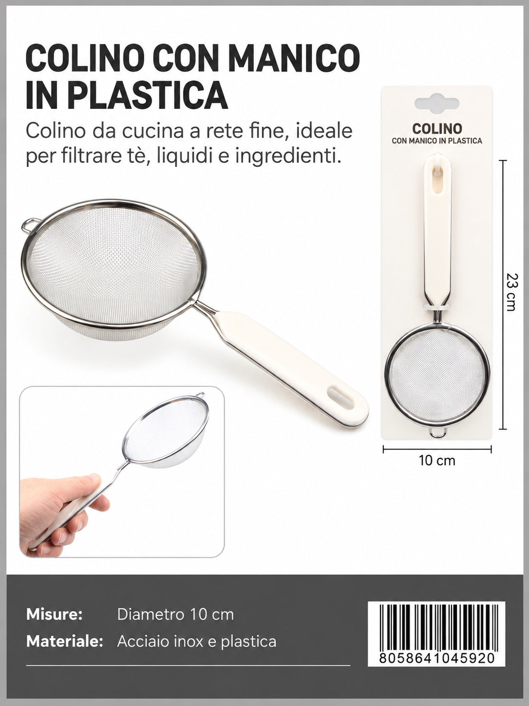 04592 Colino Con Manico In Plastica 10Cm