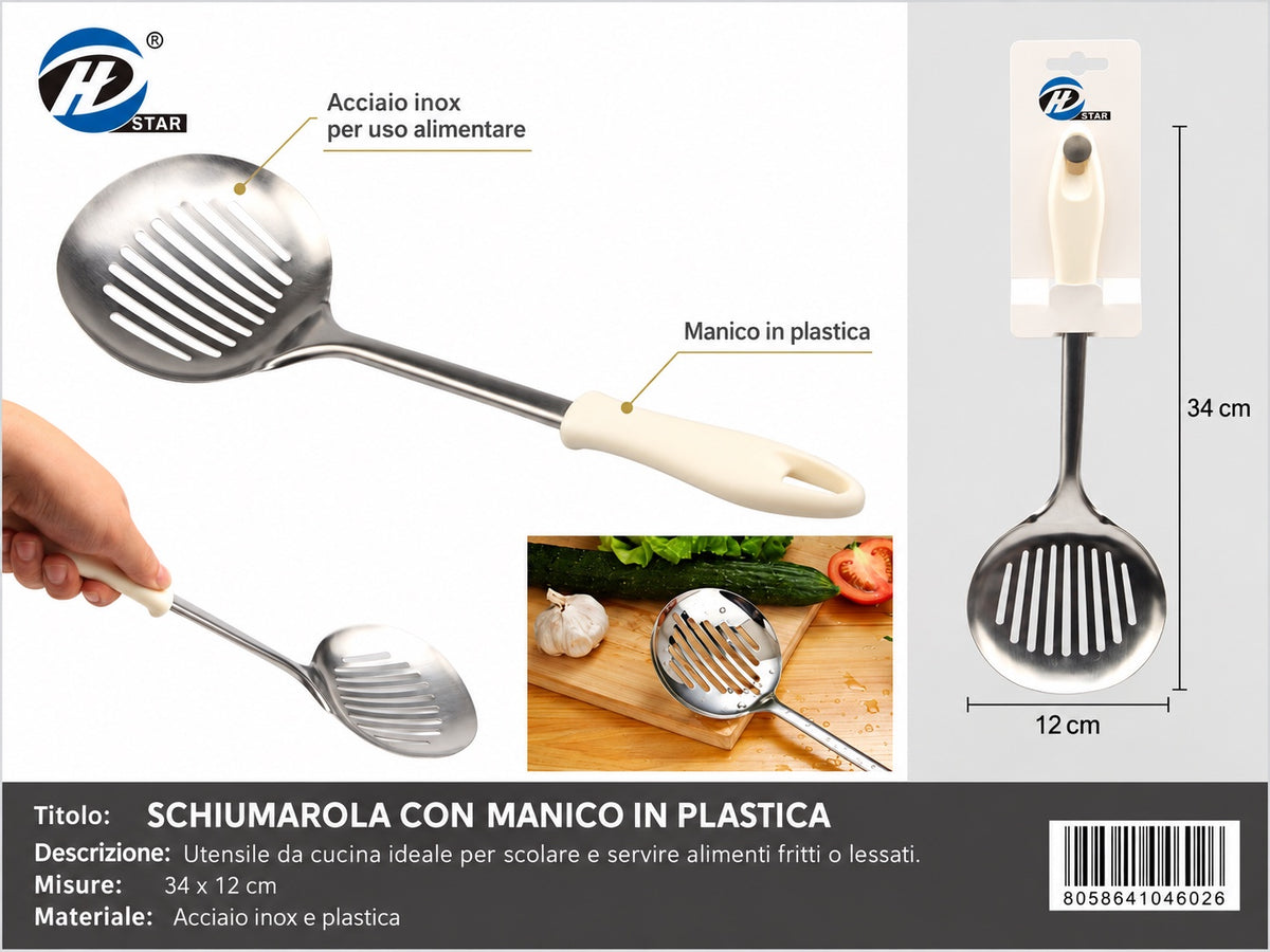 04602 Schiumarola Con Manico In Plastica