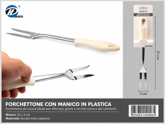 04606 Forchettone Con Manico In Plastica