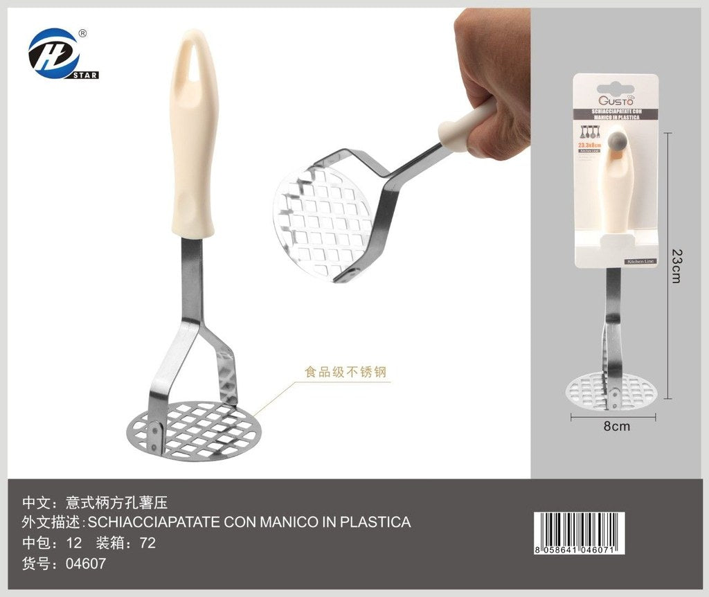 04607 Schiacciapatate Con Manico In Plastica