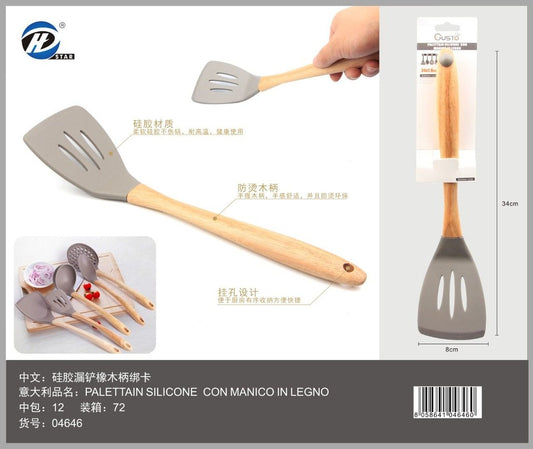 04646 Palettain Silicone Con Manico In Legno