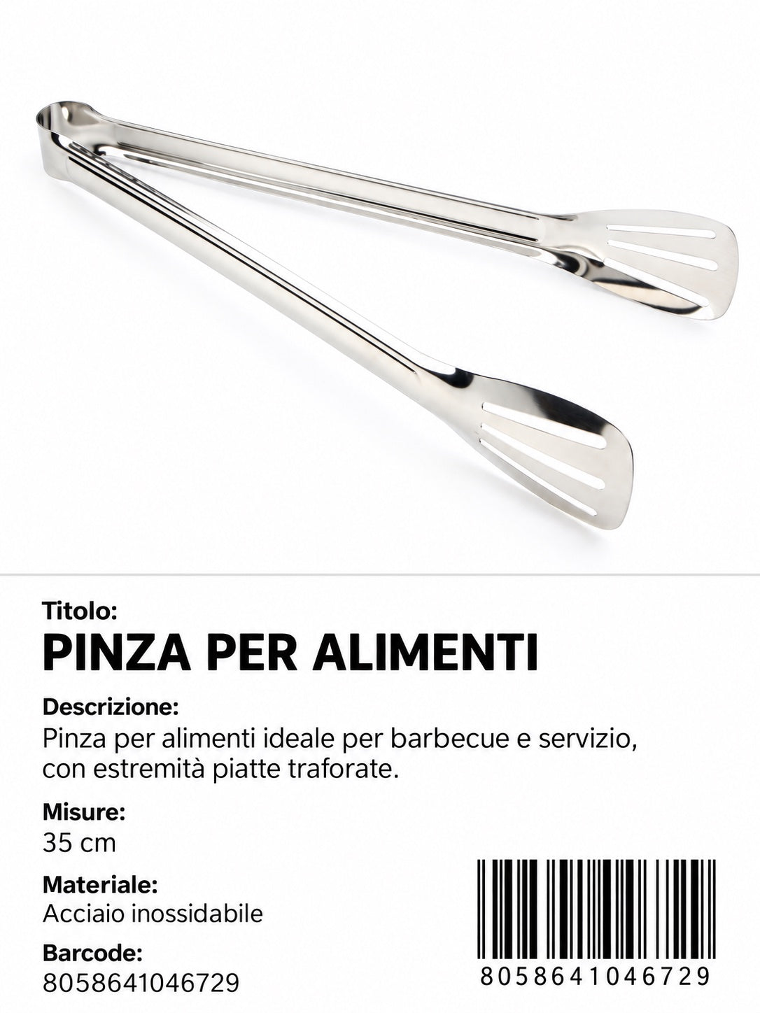 04672 Pinza Per Alimenti 35Cm 1/12 Ct144